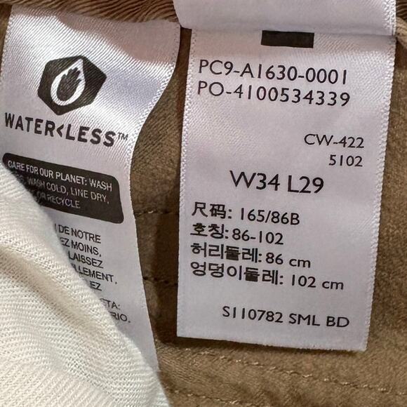 Dockers Cargo Pants Mens 34x29 Tan Straight Stretch Loose Chino Faded Preppy Y2K - Picture 7 of 11